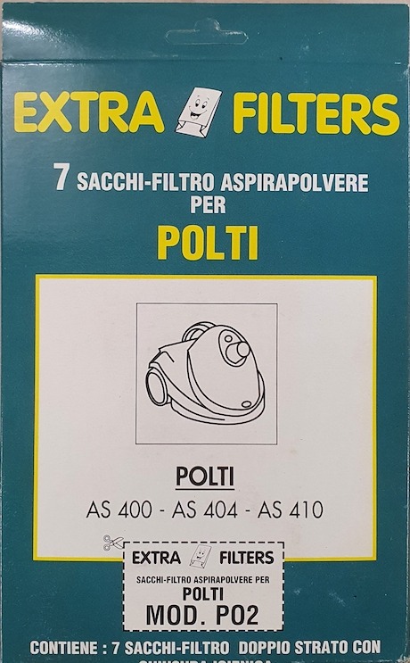 Sacchetti carta POLTI AS400 - AS404 - AS410 cf. 7 pz